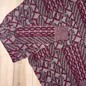Vintage St Michael Cozy Burgundy Knit Sweater